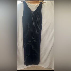 Black Crochet Maxi Dress